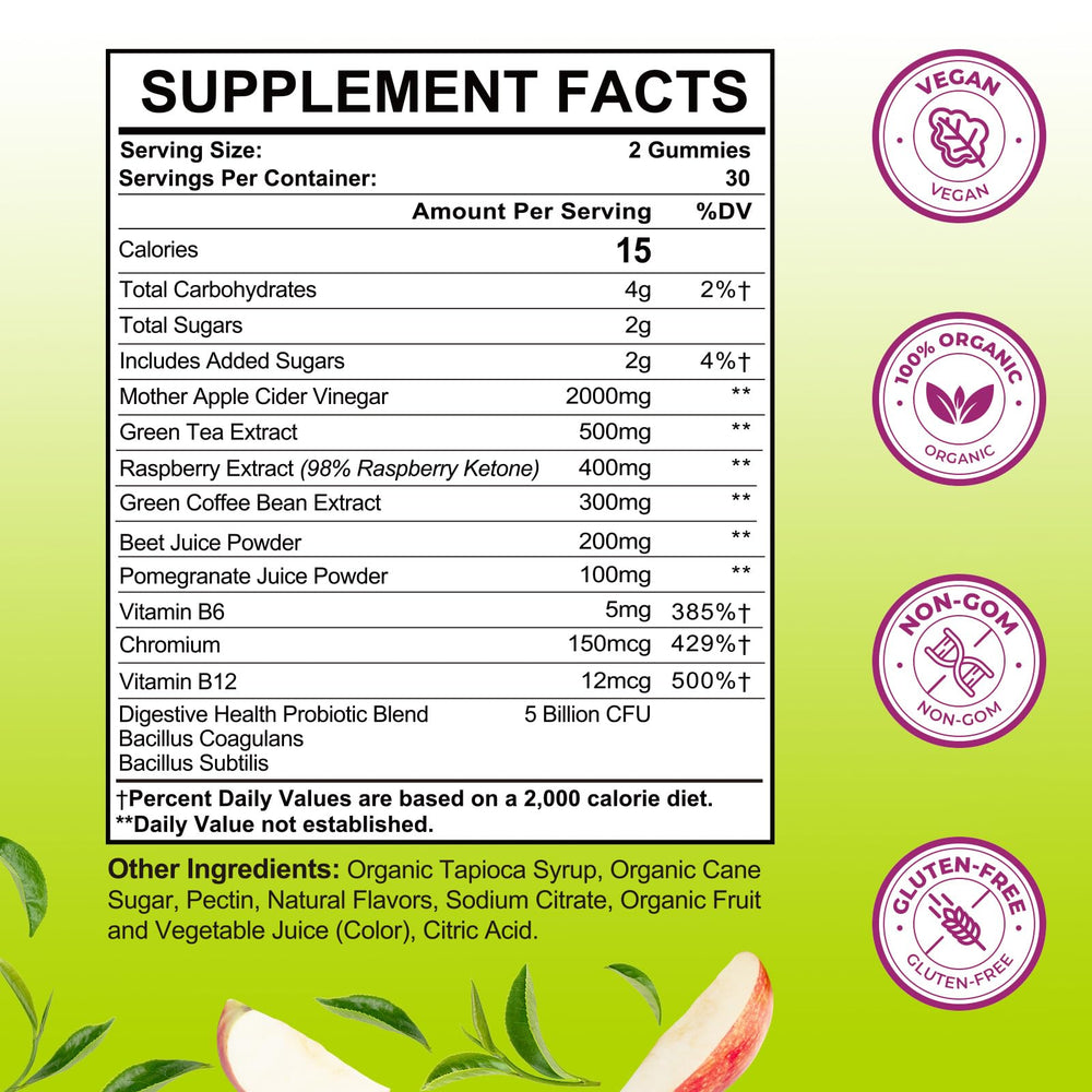 Tisestence digestive health gummies aimed at easing bloating and balancing gut flora.
