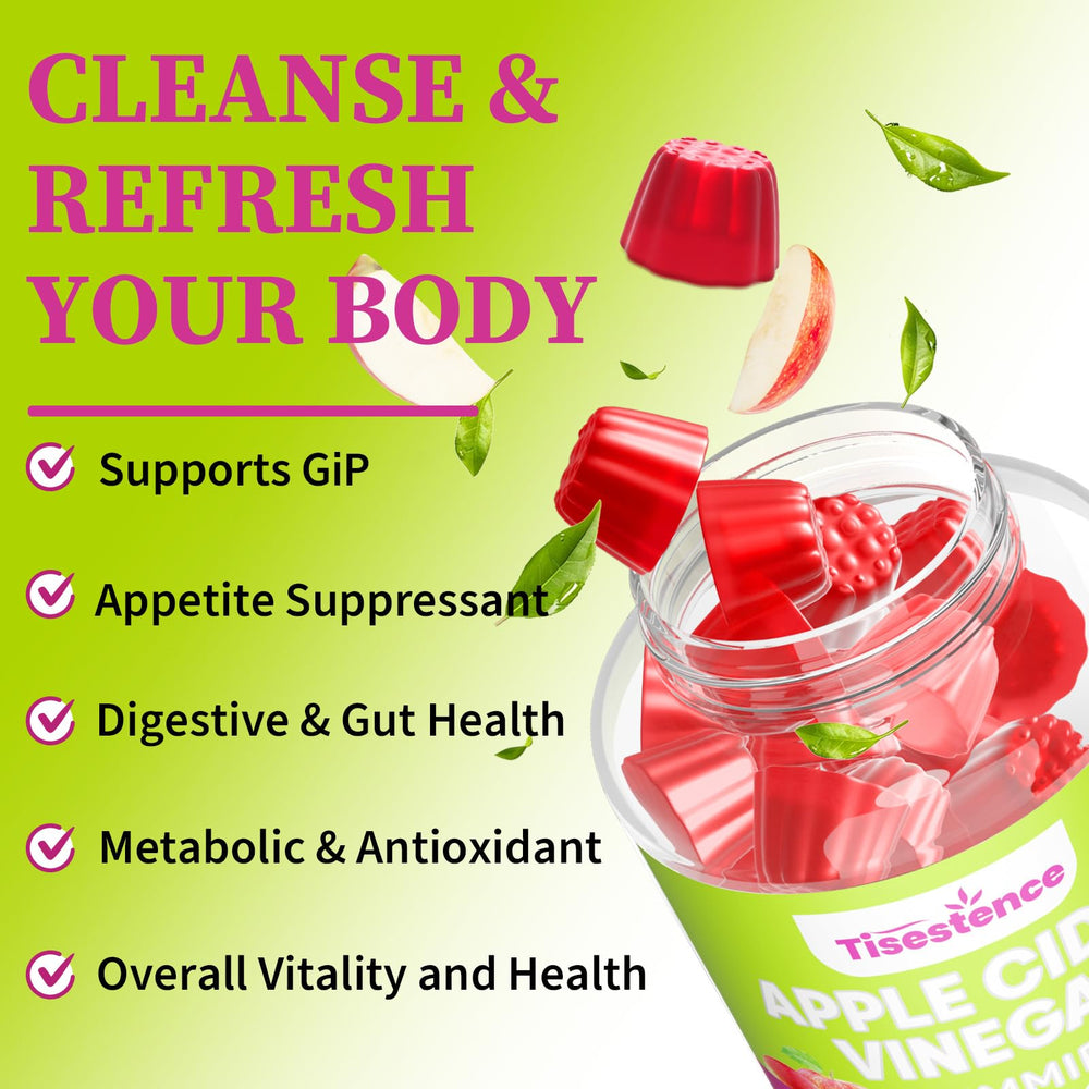 Tisestence green tea and green coffee bean gummies for energy and metabolism support.
