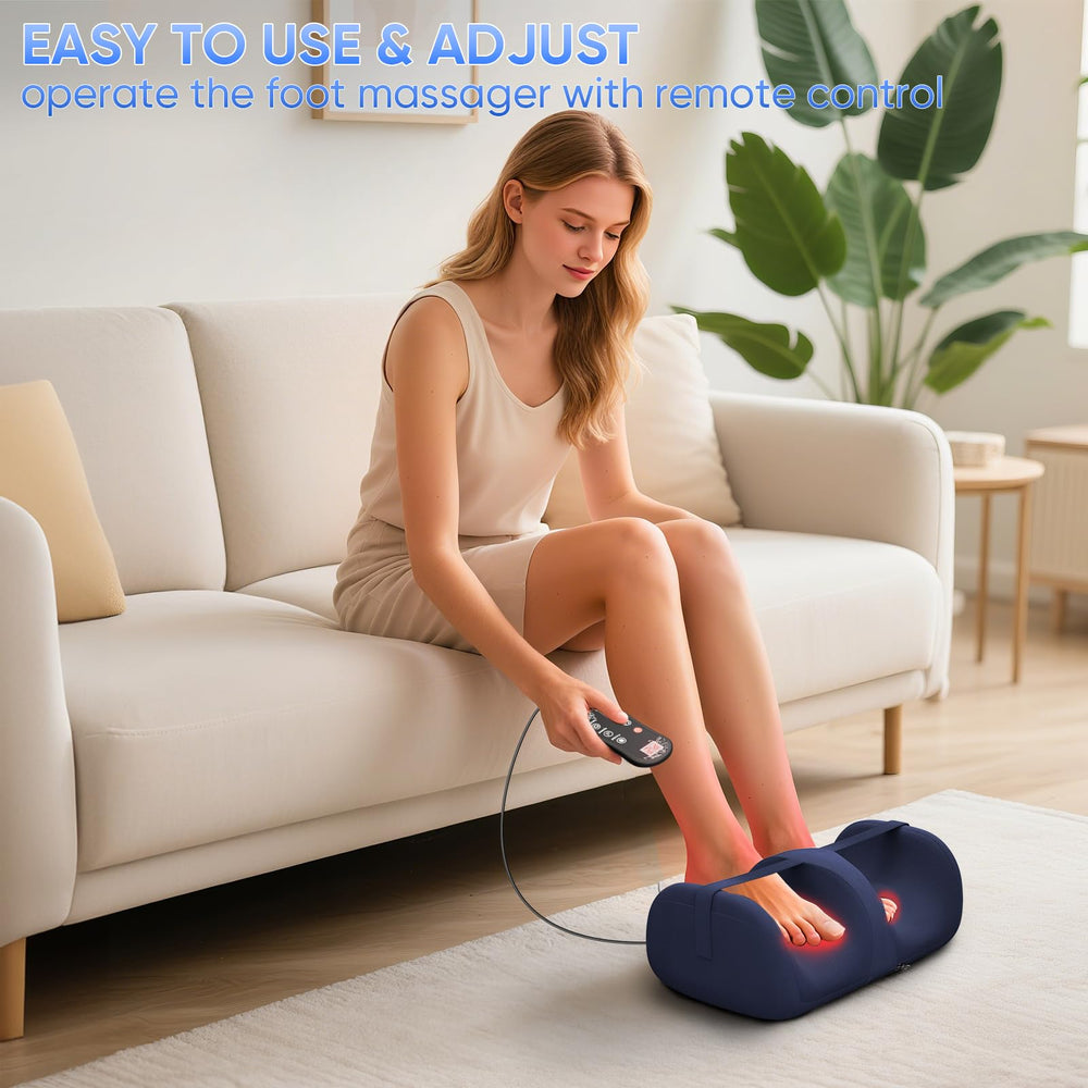 TISSCARE foot massager offers three modes and speeds to customize your massage.