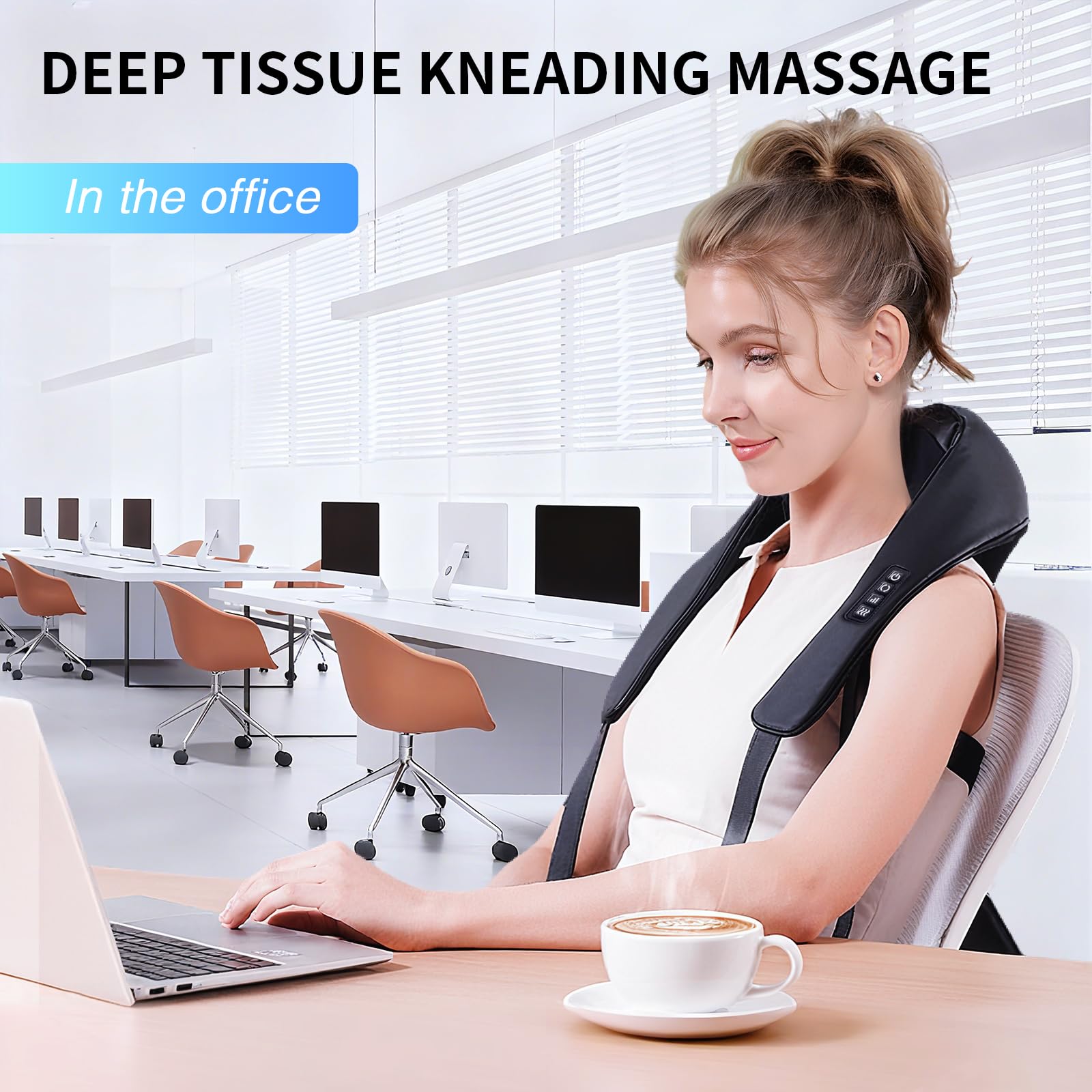 TISSCARE deep tissue massage nodes deliver a thorough upper body relaxation.