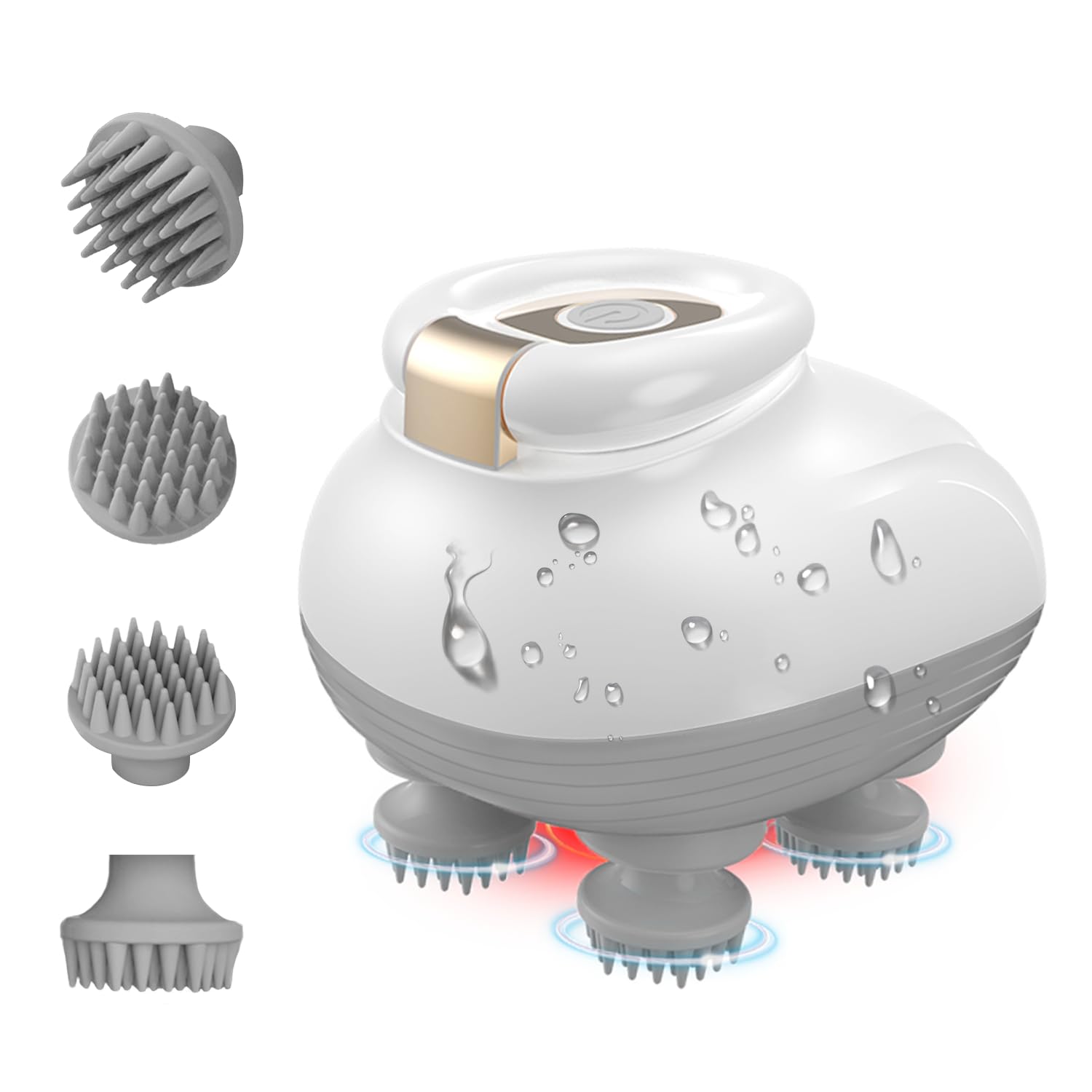 TISSCARE electric scalp massager close-up of silicone claws for deep scalp relaxation