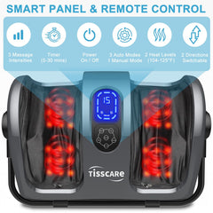 TISSCARE massager heat levels feature with two settings for soothing warmth during relaxation.