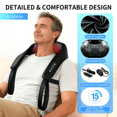 TISSCARE neck-back-shoulders heat feature provides soothing warmth for muscle comfort.