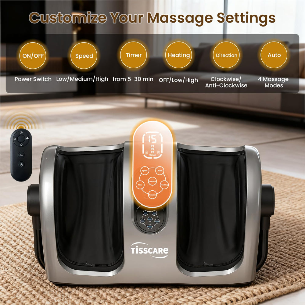 TISSCARE Shiatsu Foot Massager calf and ankle massage capability