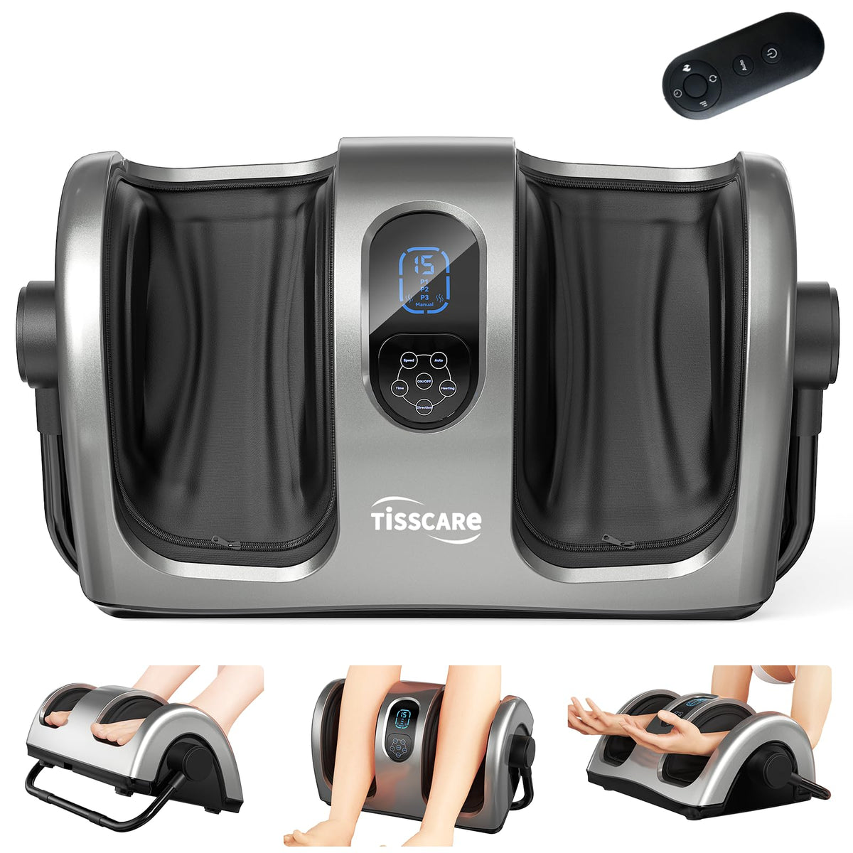 TISSCARE Shiatsu Foot Massager front view with kneading action for tired feet