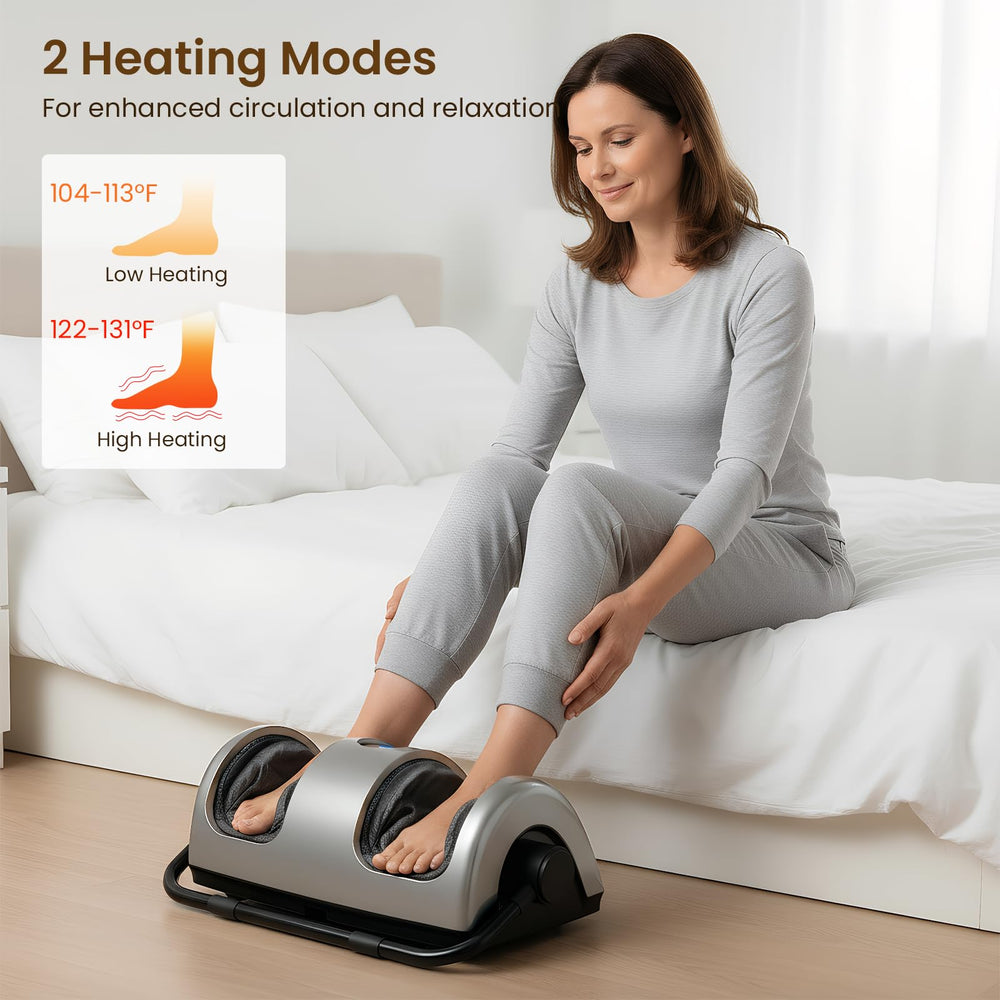TISSCARE Shiatsu Foot Massager heat function providing warmth up to 120°F