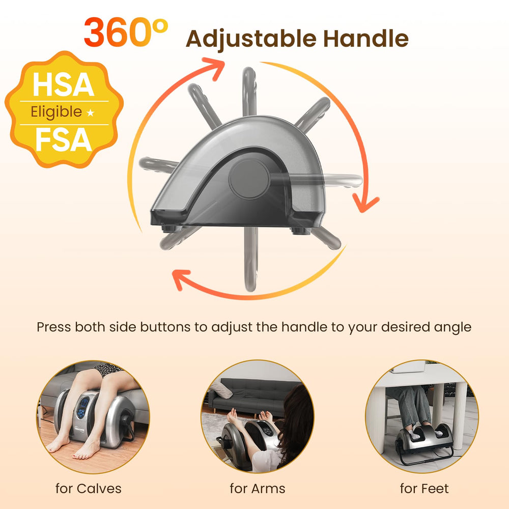 TISSCARE Shiatsu Foot Massager remote control for easy operation
