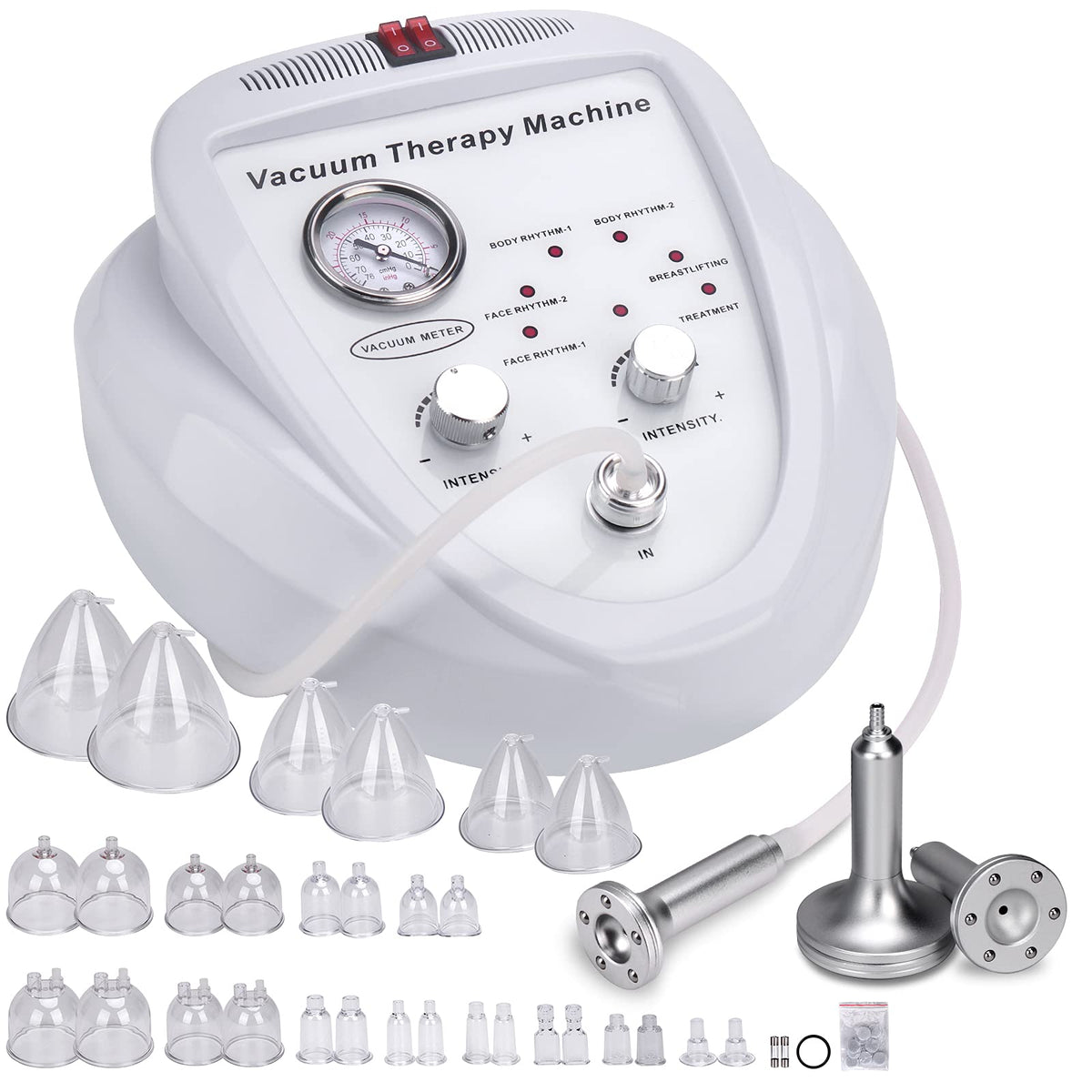 Titoe vacuum therapy machine front view shows compact, versatile device for cupping sessions.