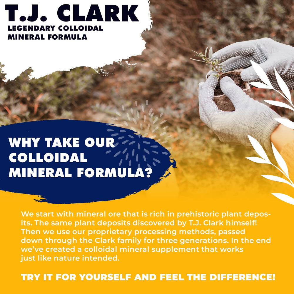T.J. Clark bottle badge highlights minimally processed formula and purity.