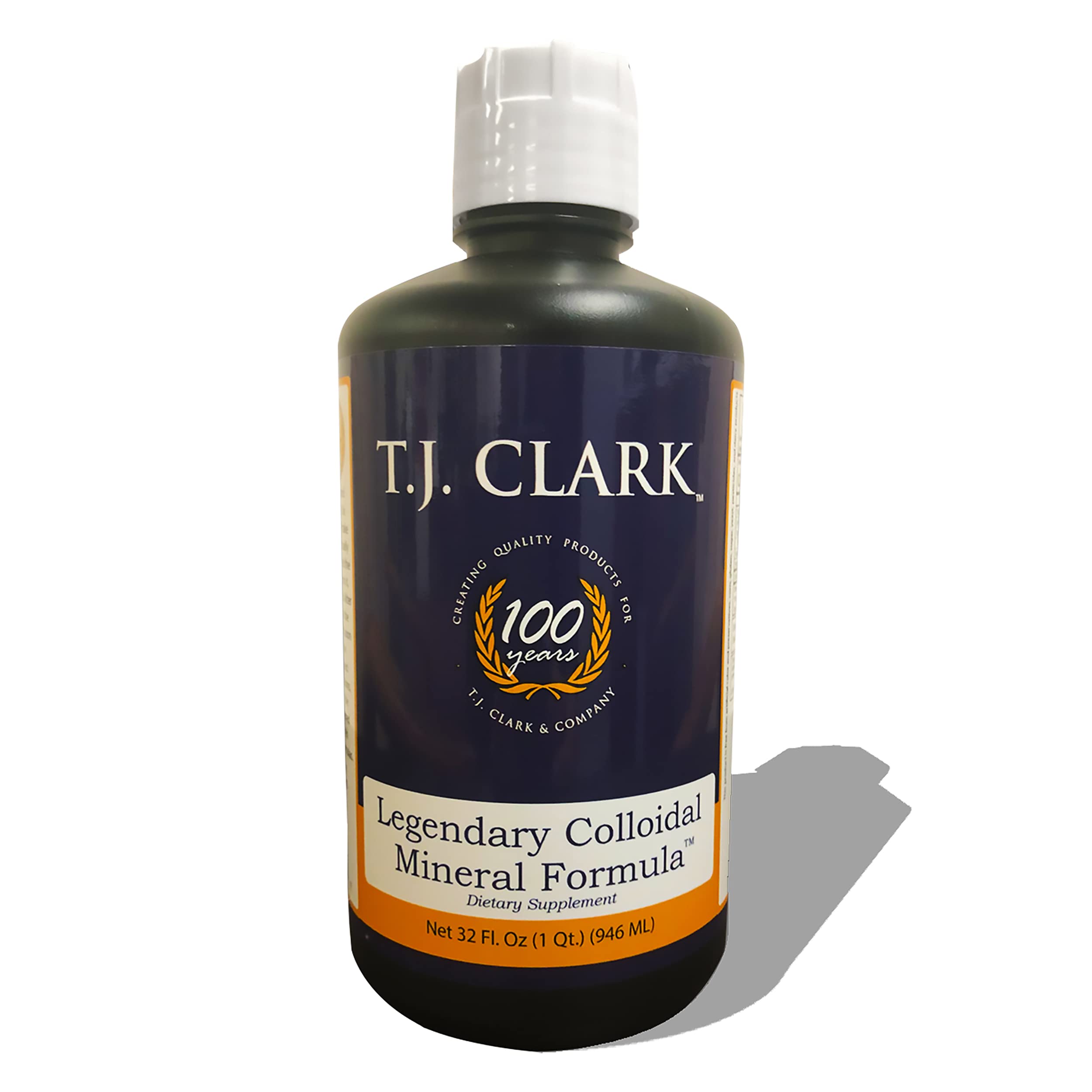 T.J. Clark Original Colloidal Mineral Formula bottle with label for daily minerals.