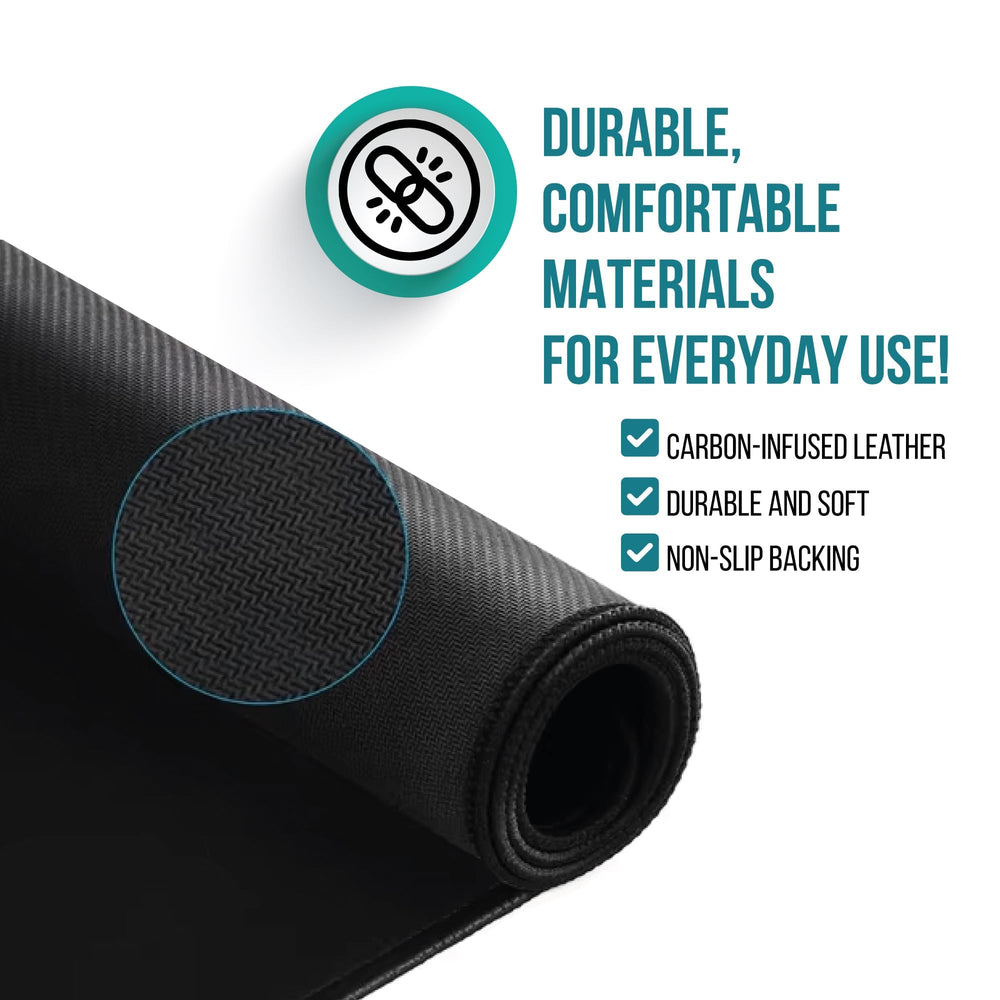 TJK Health grounding mat used as a mouse pad for comfortable, focused work