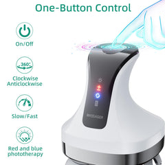 TJXVX massager with soft silicone heads close-up for gentle scalp contact