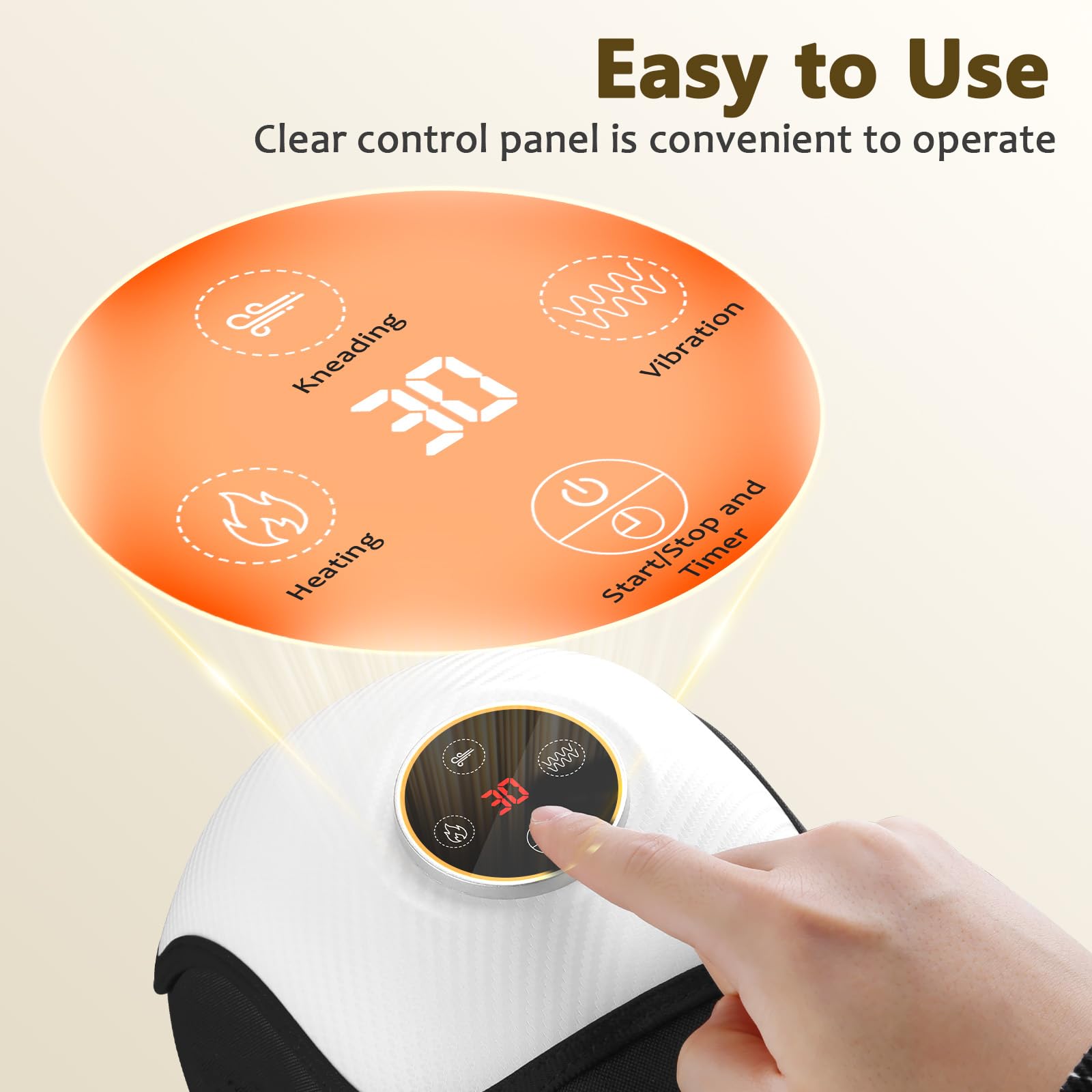 TJXVX electric knee massager 5000mAh battery enables longer cordless sessions