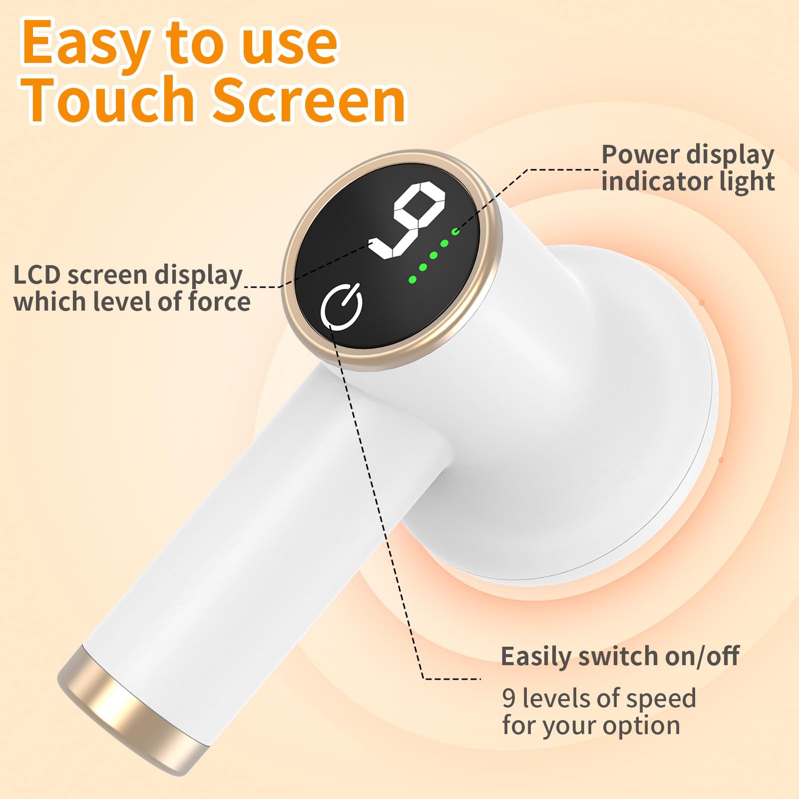 TJXVX massager with digital display, simple speed selection for personalized sessions.