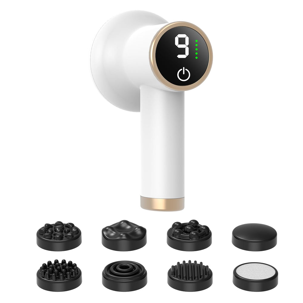 TJXVX handheld massager front view, compact design for easy use anywhere.