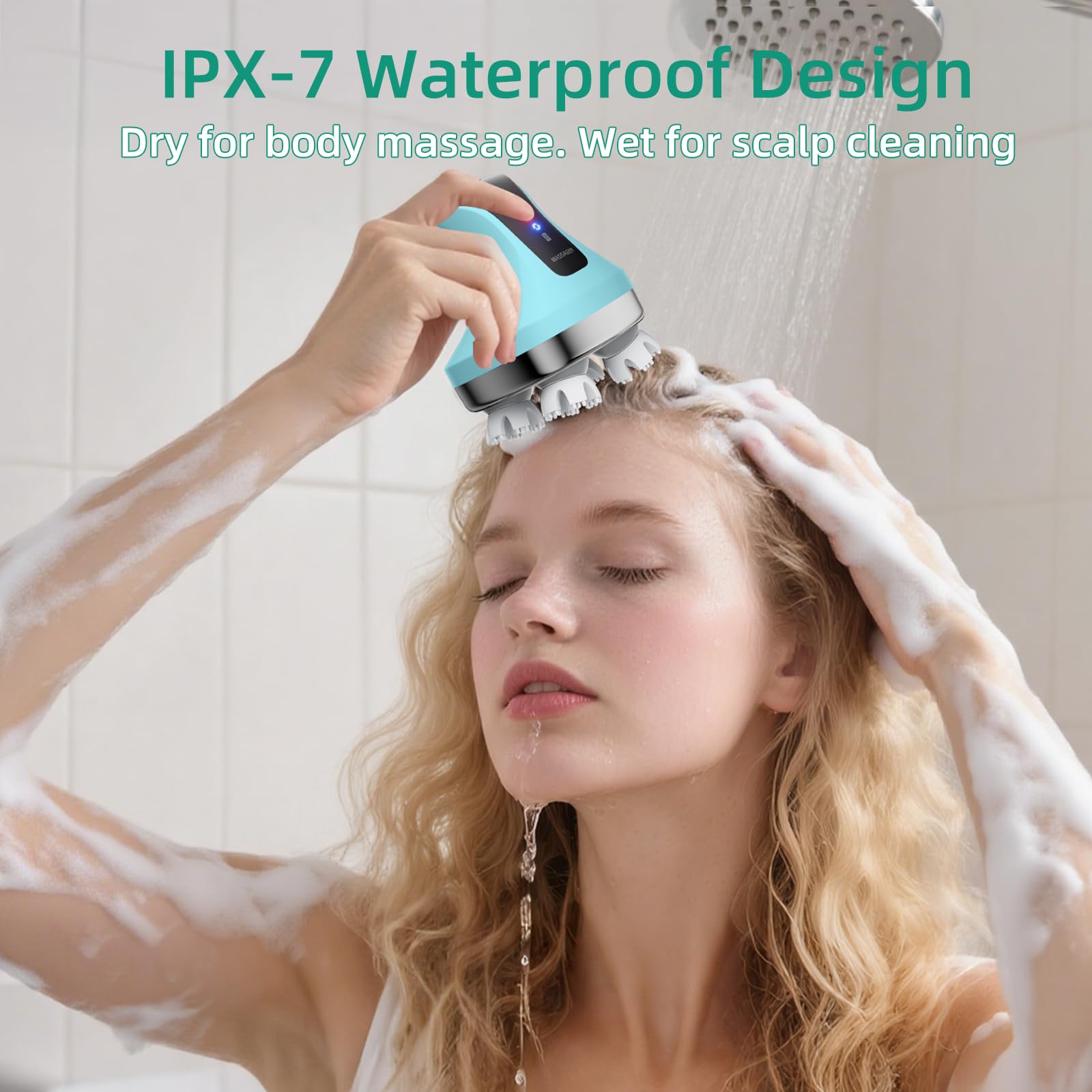 IPX7 waterproof TJXVX massager for safe use in bath or shower
