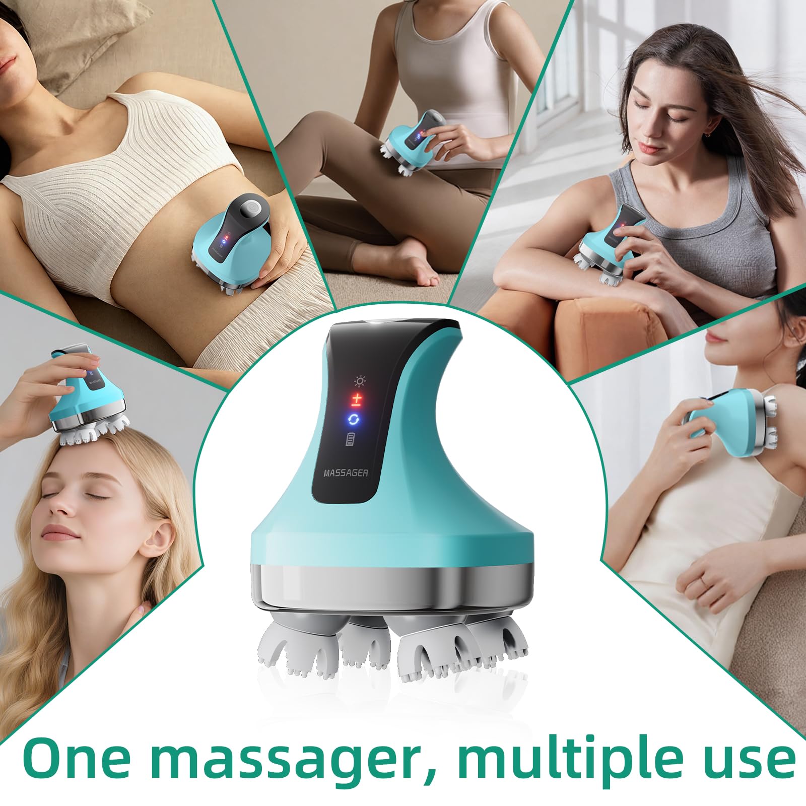 Shoulder and neck use with TJXVX massager for tension relief