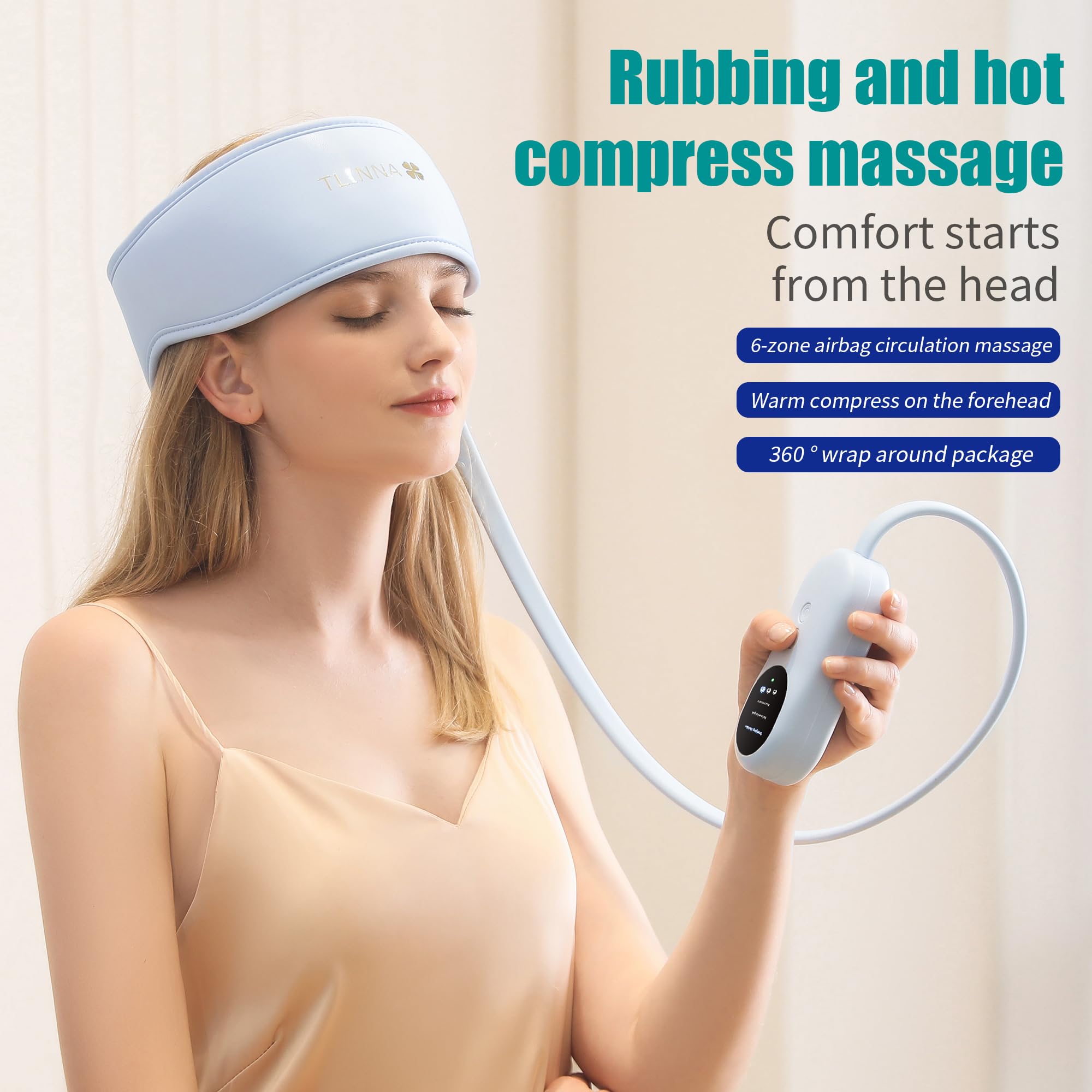 TLINNA head massager compact design enables easy home use.