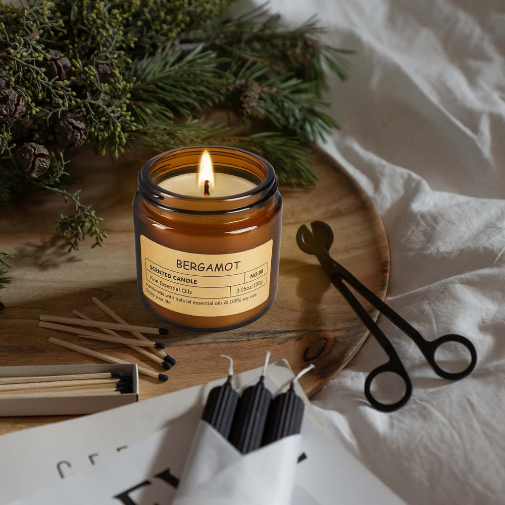 TLNFHRPI Lemon Bergamot Rosemary candle for refreshing energy