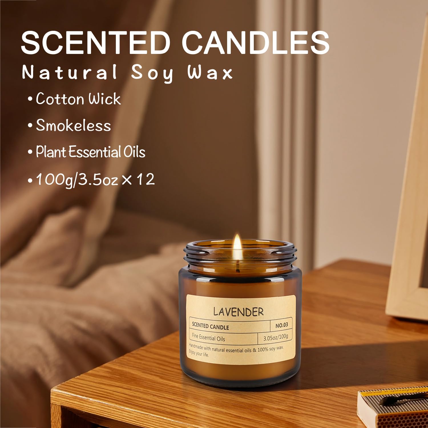 TLNFHRPI Rose and Jasmine fragrance candle promotes relaxation