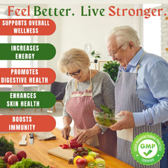 TM NATURALS capsules close-up highlighting 40+ whole-food ingredients