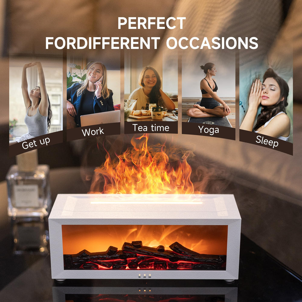 TMEHM ambient flame light enhances bedrooms, offices, and studios.