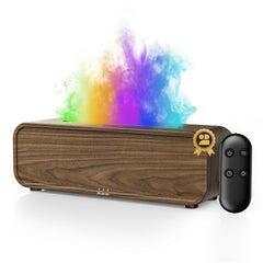 TMEHM sound reactive flame diffuser showing music-synced color effects for mood enhancement