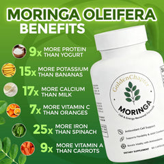 TMKTMK Golden Chapter Moringa with iron label highlights added minerals for energy support