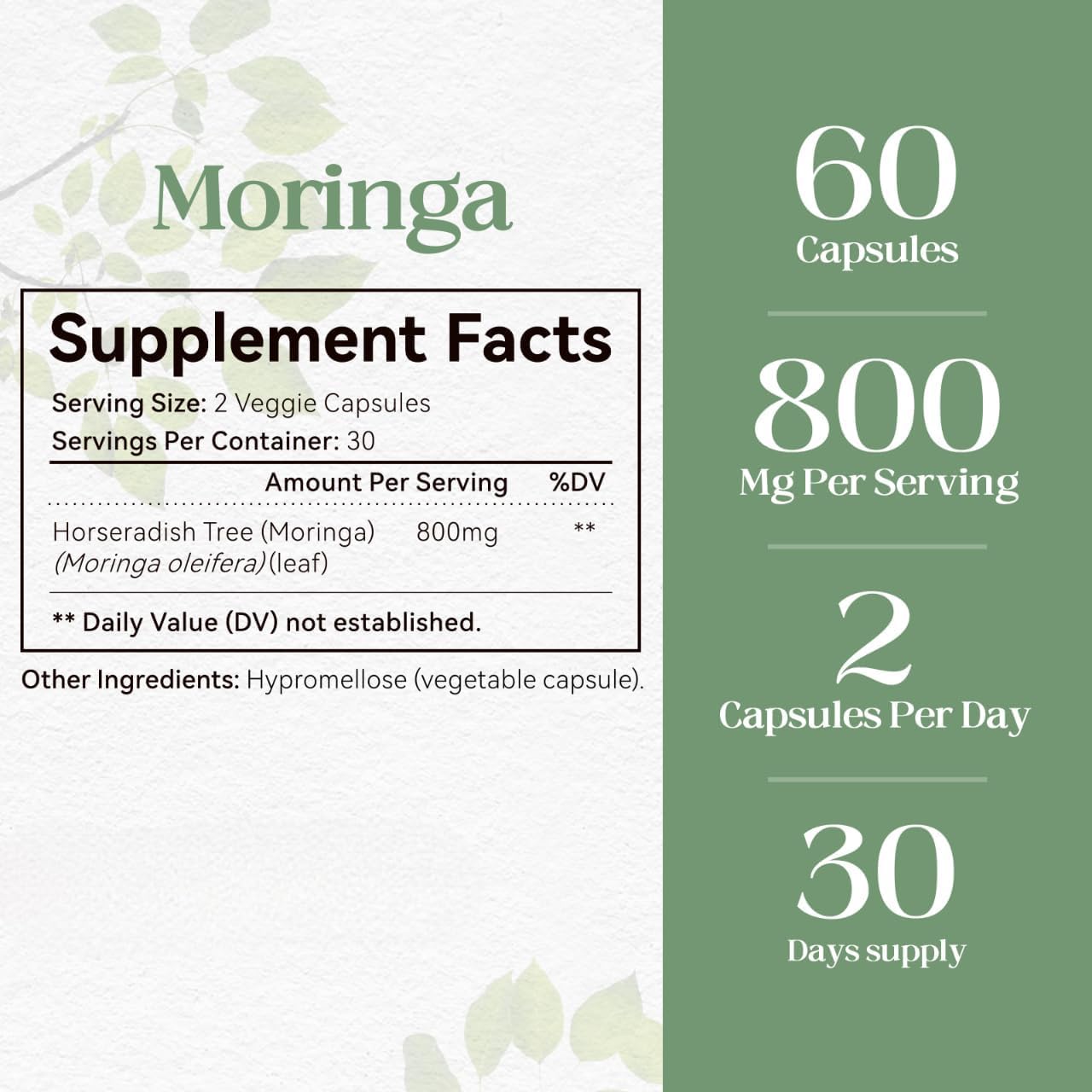 TMKTMK Golden Chapter Moringa nutrition panel references vitamins B12 and C for vitality