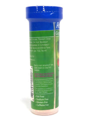 Front packaging of ReliOn Tropical Fruit Tablets highlighting gluten-free and caffeine-free
