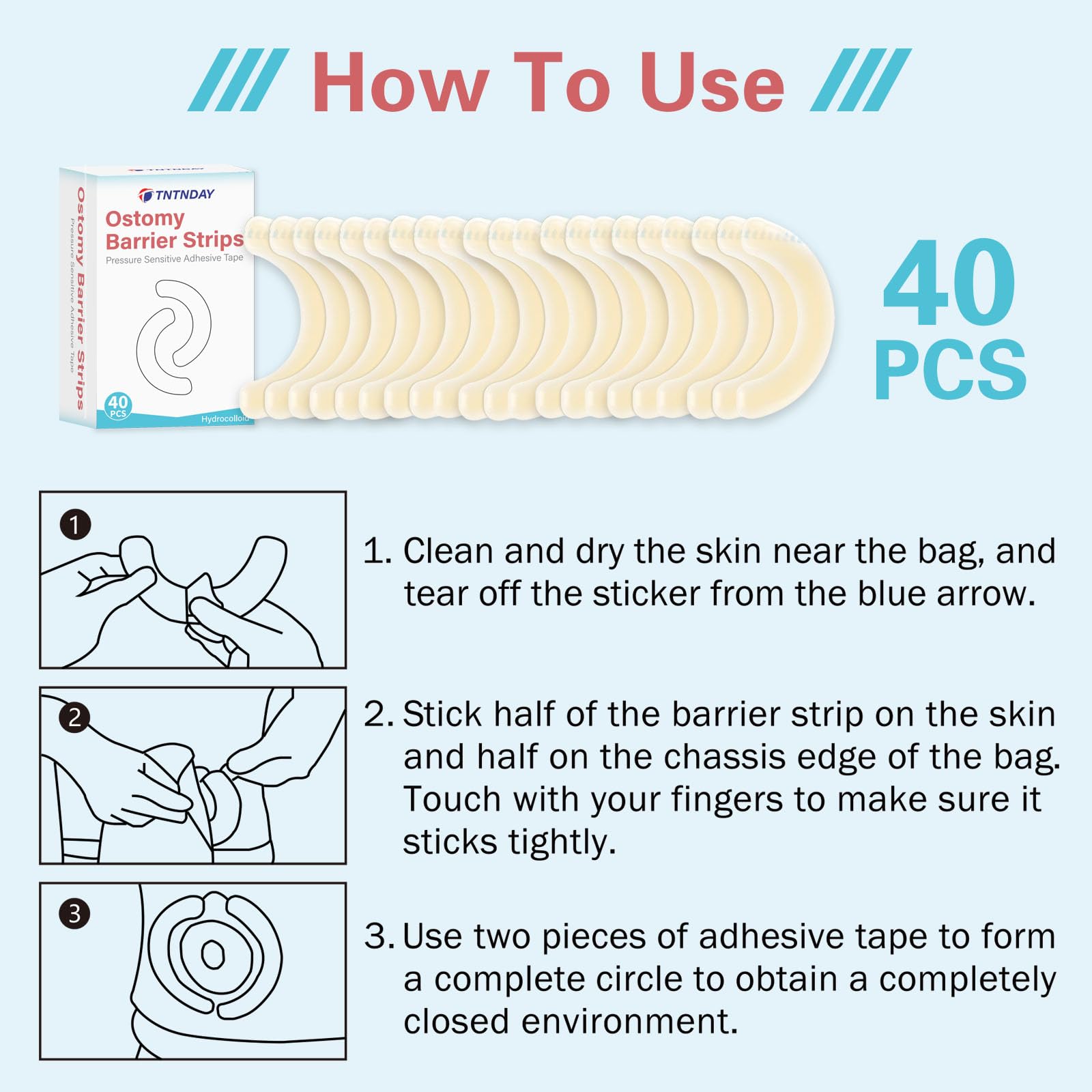 TNTNDAY latex-free hydrocolloid material offers comfortable, hypoallergenic protection.