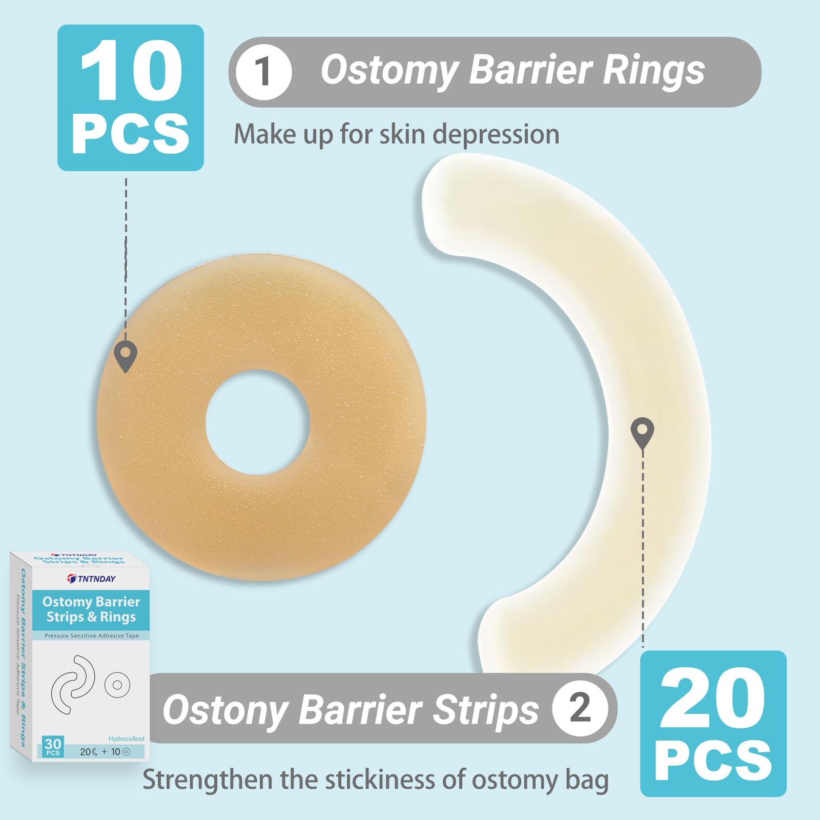 TNTNDAY skin-friendly hydrocolloid keeps skin dry and protected