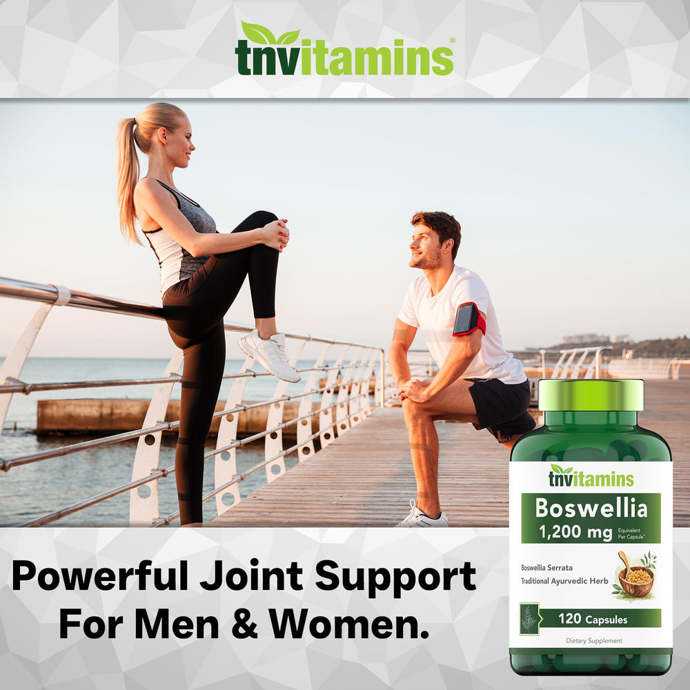 tnvitamins Boswellia capsules side angle—easy-to-dose capsule for daily use