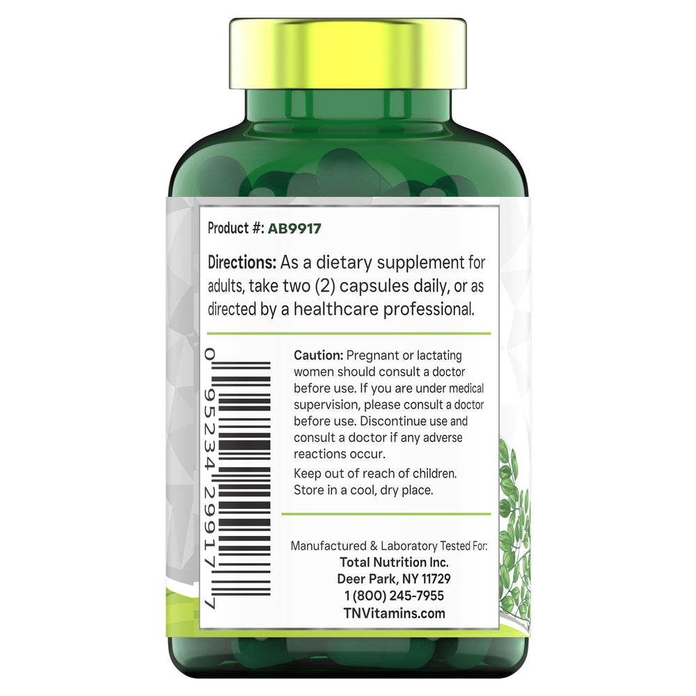 Origen: fabricado en Estados Unidos en instalación GMP para tnvitamins moringa.