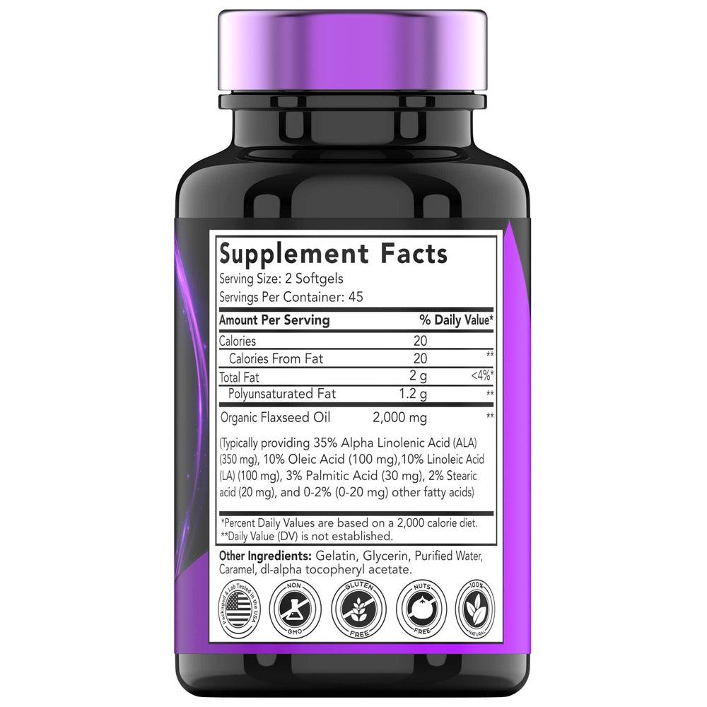 tnvitamins omega-3 rich flaxseed softgels for heart-friendly daily nourishment