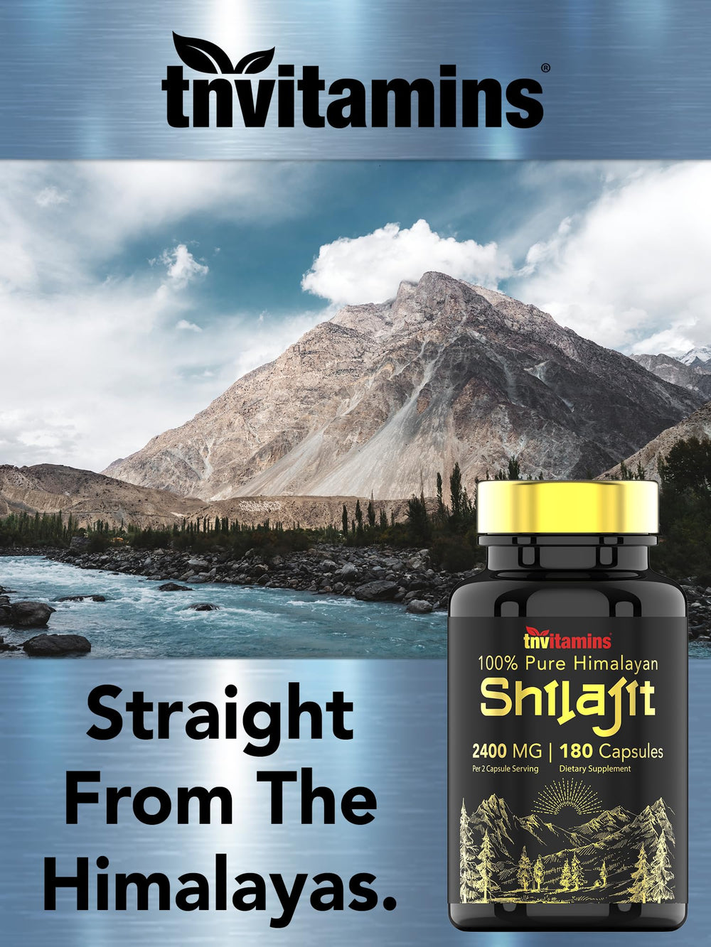 TNVitamins Shilajit capsules close-up with earthy resin color.