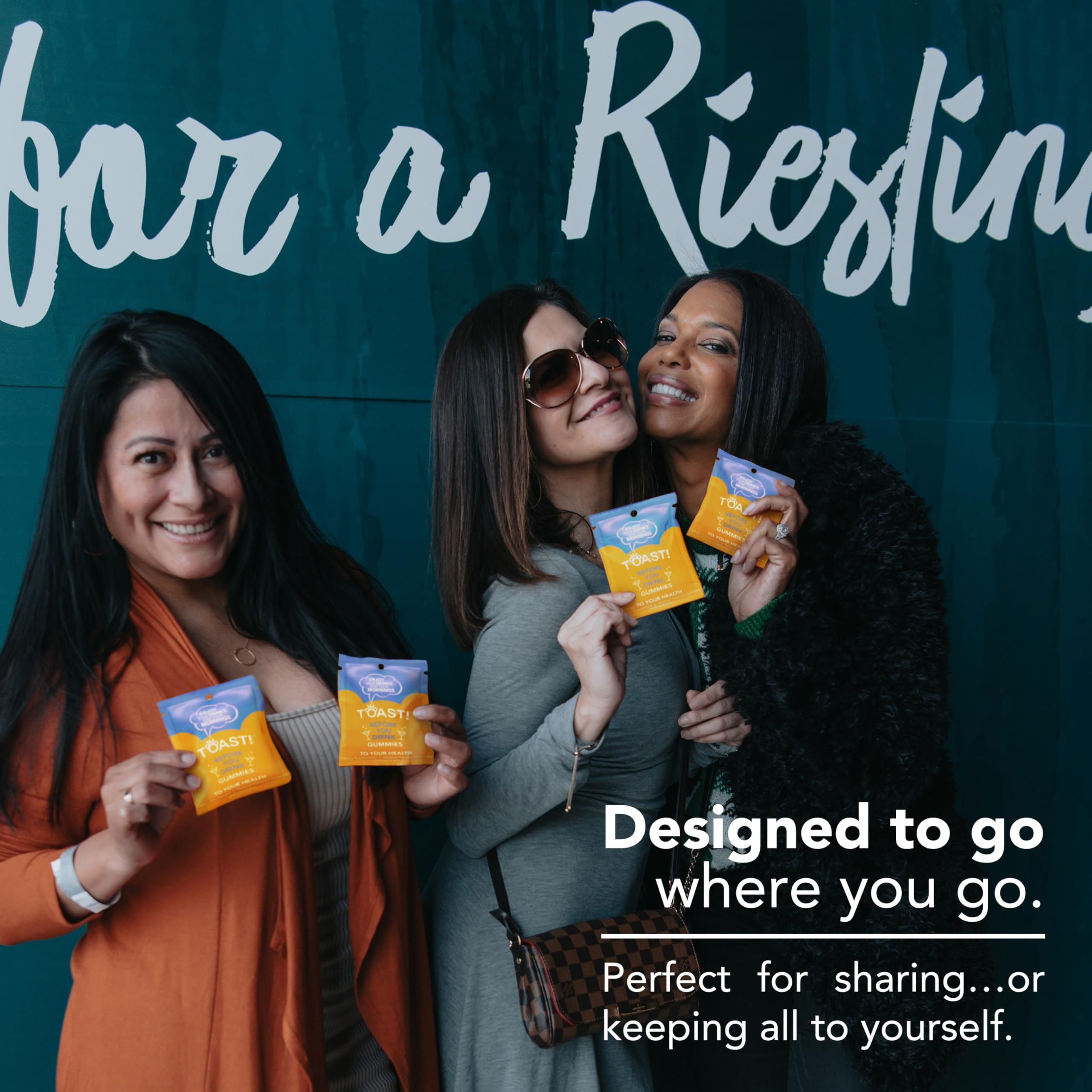 Toast! Before You Drink Gummies travel pack ideal for gifts and events