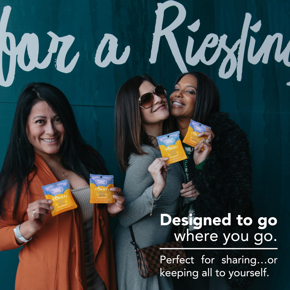 Toast! Before You Drink Gummies travel pack ideal for gifts and events