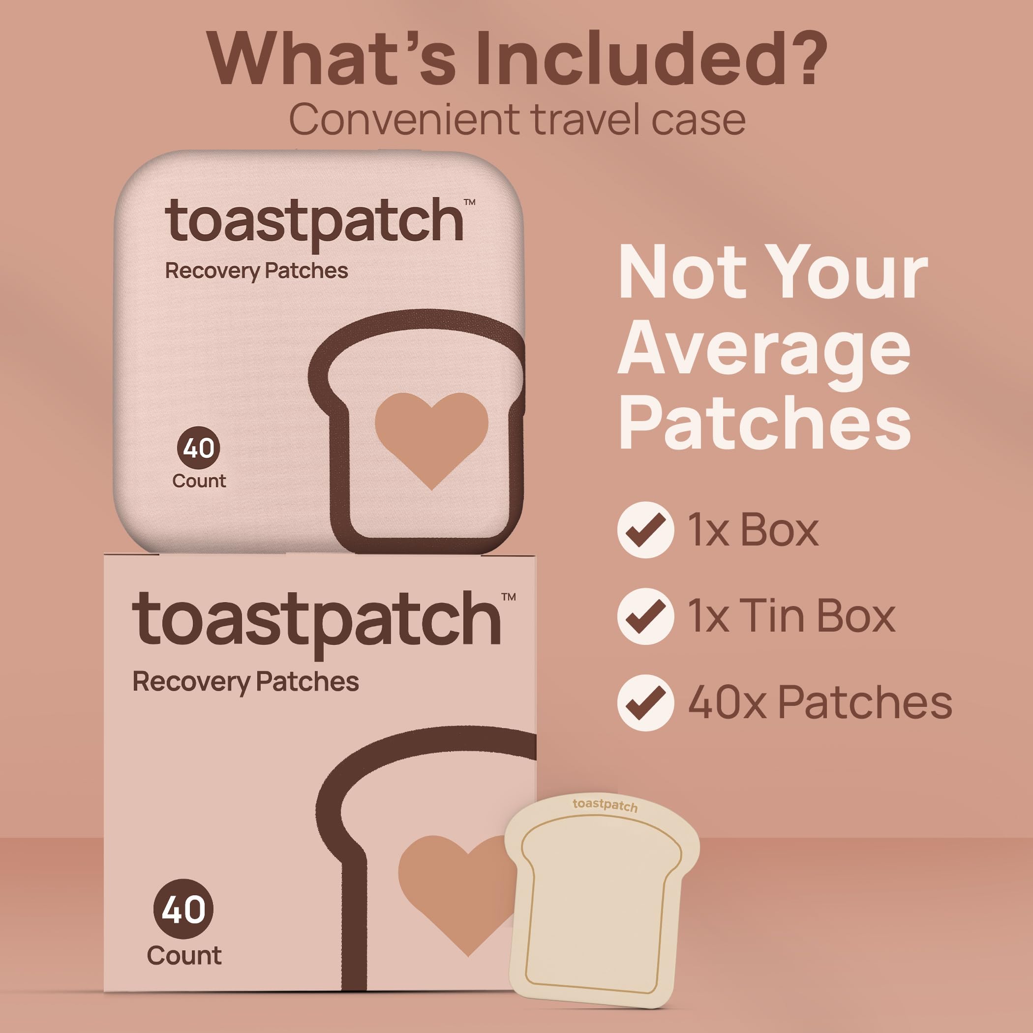 Close-up of vitamin B and herbal blend inside Toastpatch.