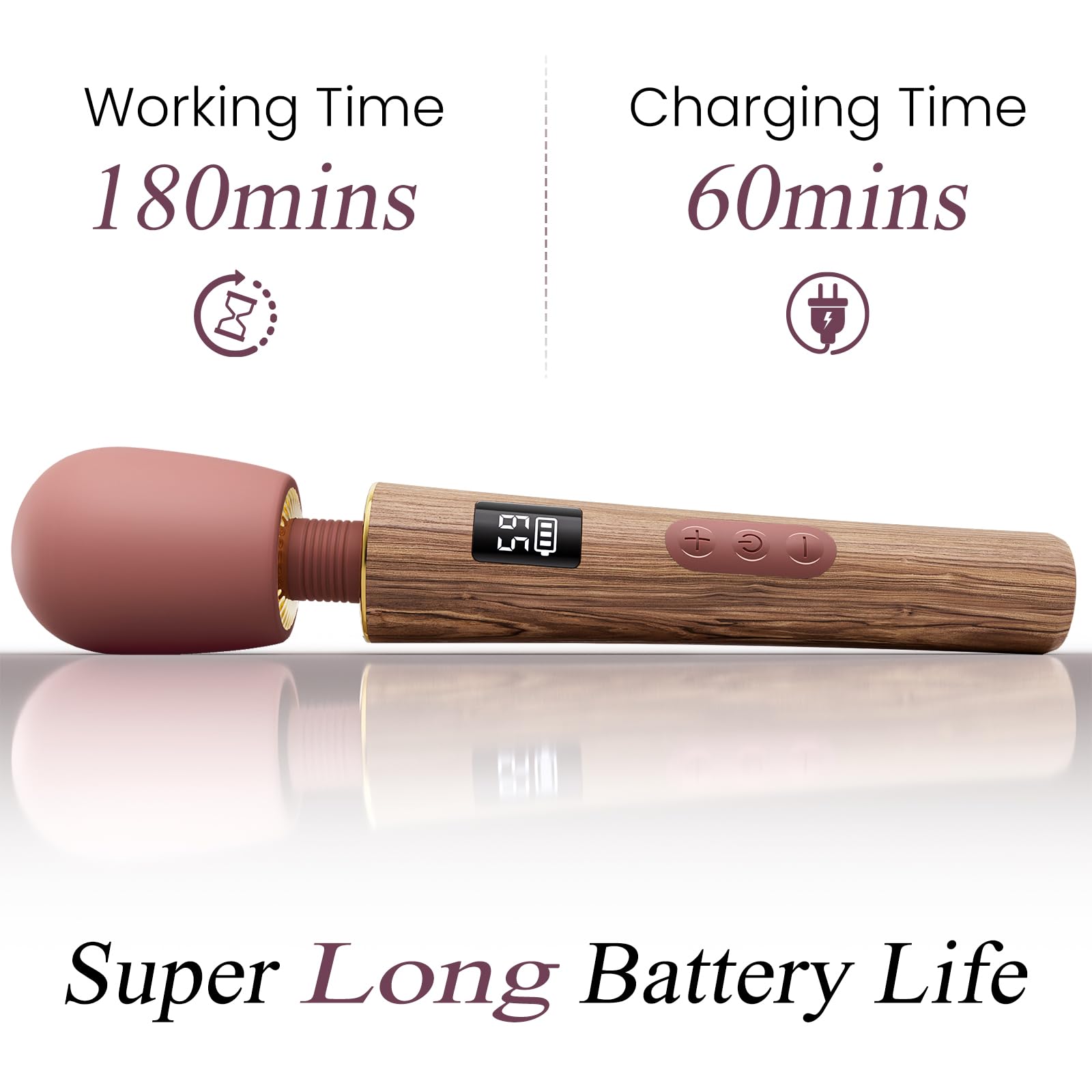 Toendi wand massager digital display for precise mode control