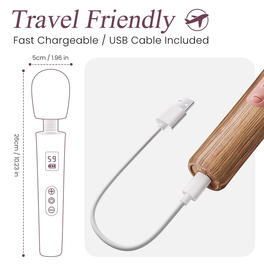 Toendi wand massager silicone head for smooth touch and comfort