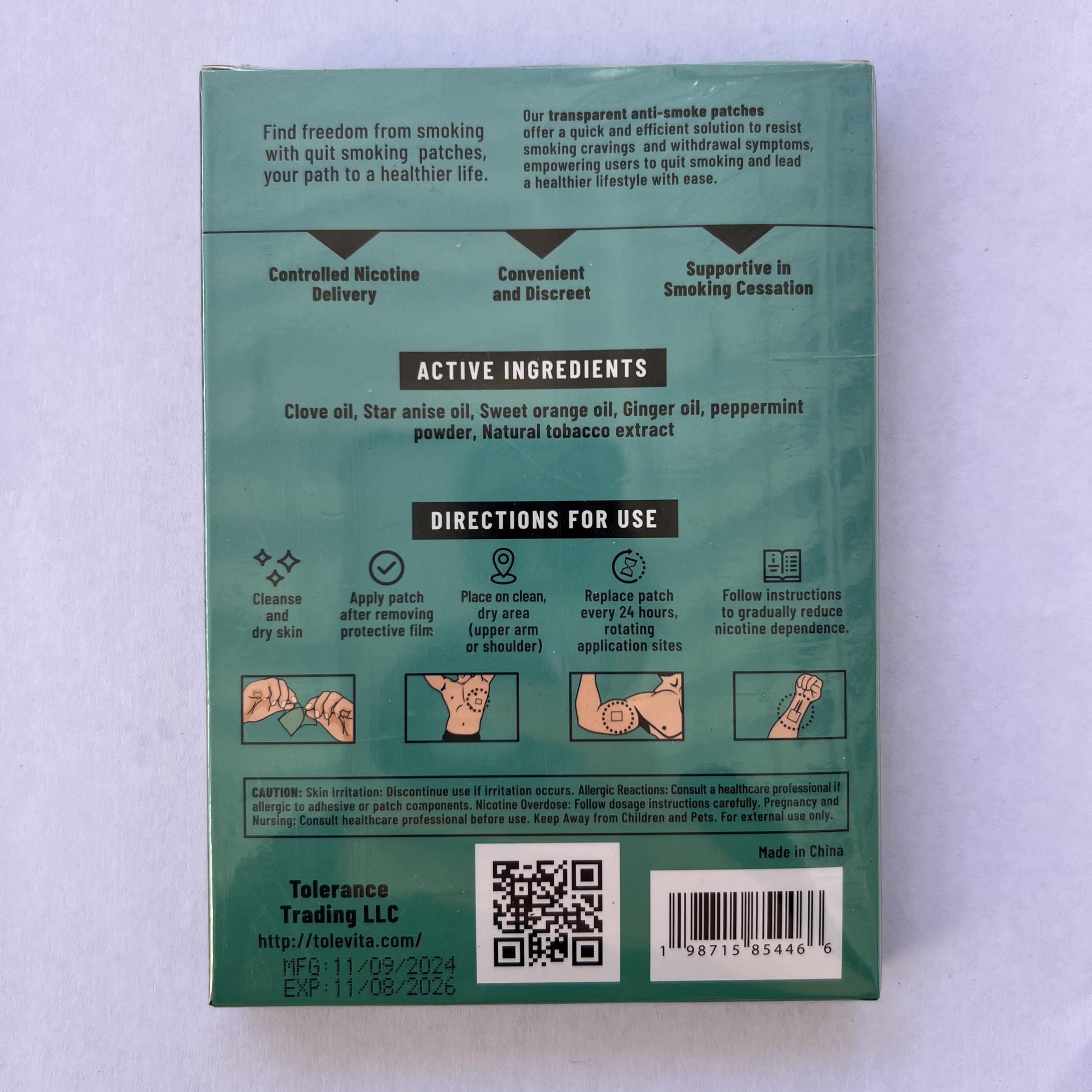 TOLEVITA patches promoting a healthier lifestyle through daily use