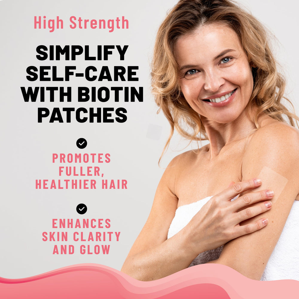 TOLEVITA Biotin Patches worn on the arm for easy daily wear