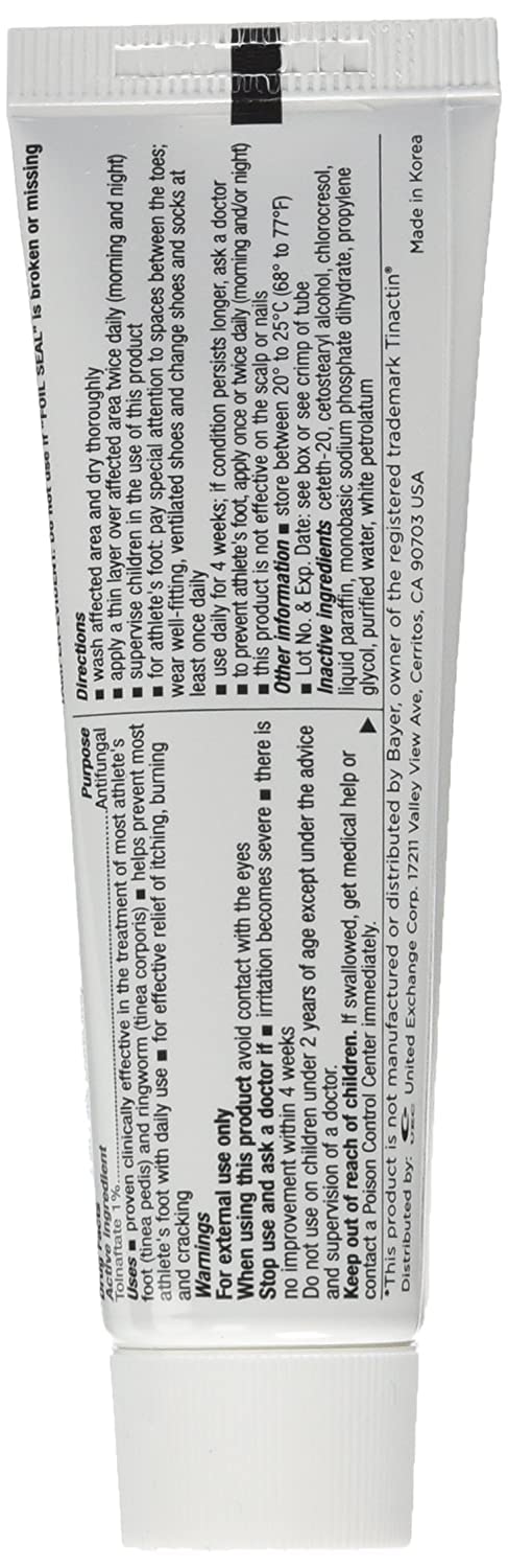 Tolnaftate 1% cream shown for quick post-application relief.