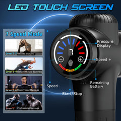 TOLOCO Massage Gun with 7 speeds for customizable relief