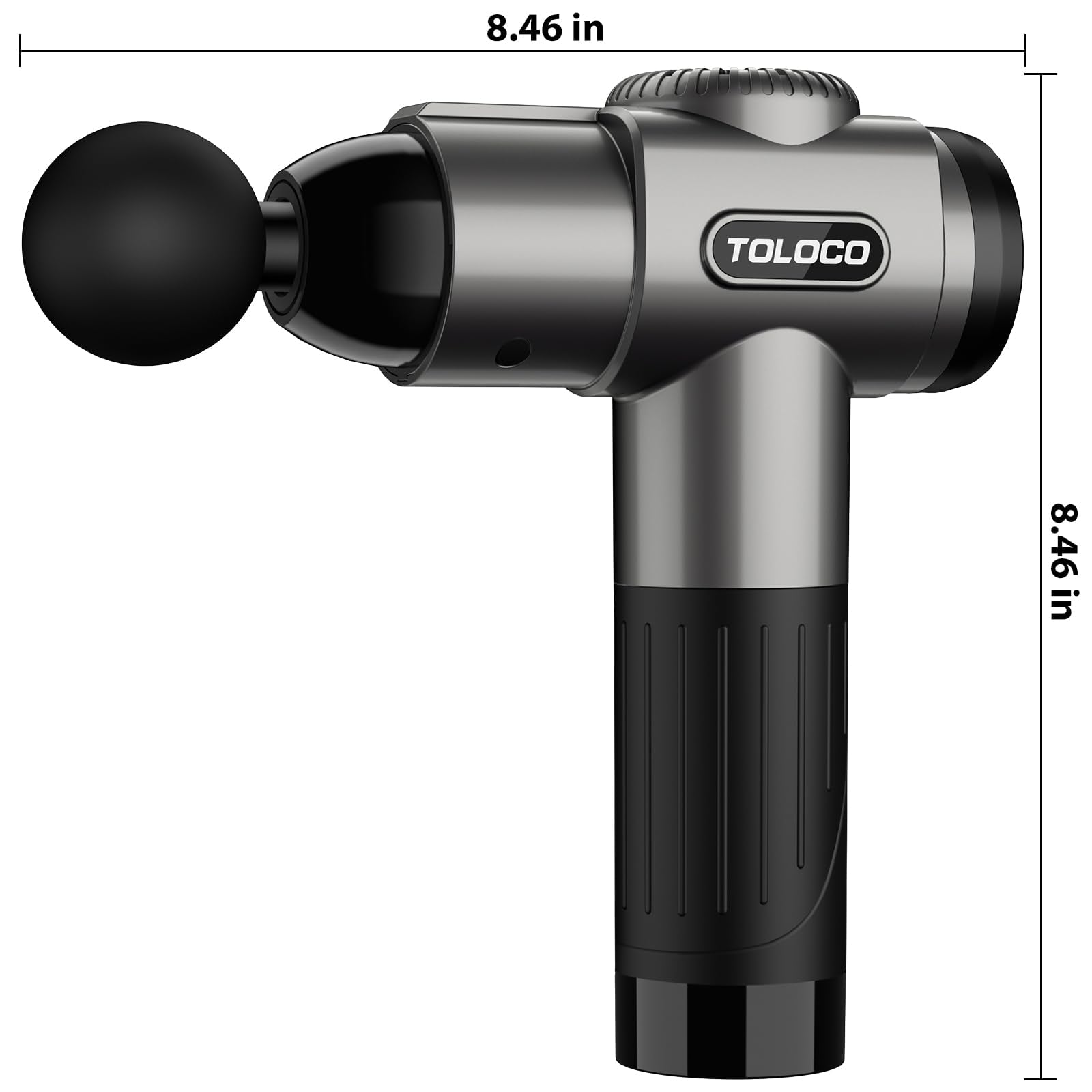 TOLOCO massage gun with USB charging for convenient power on the go