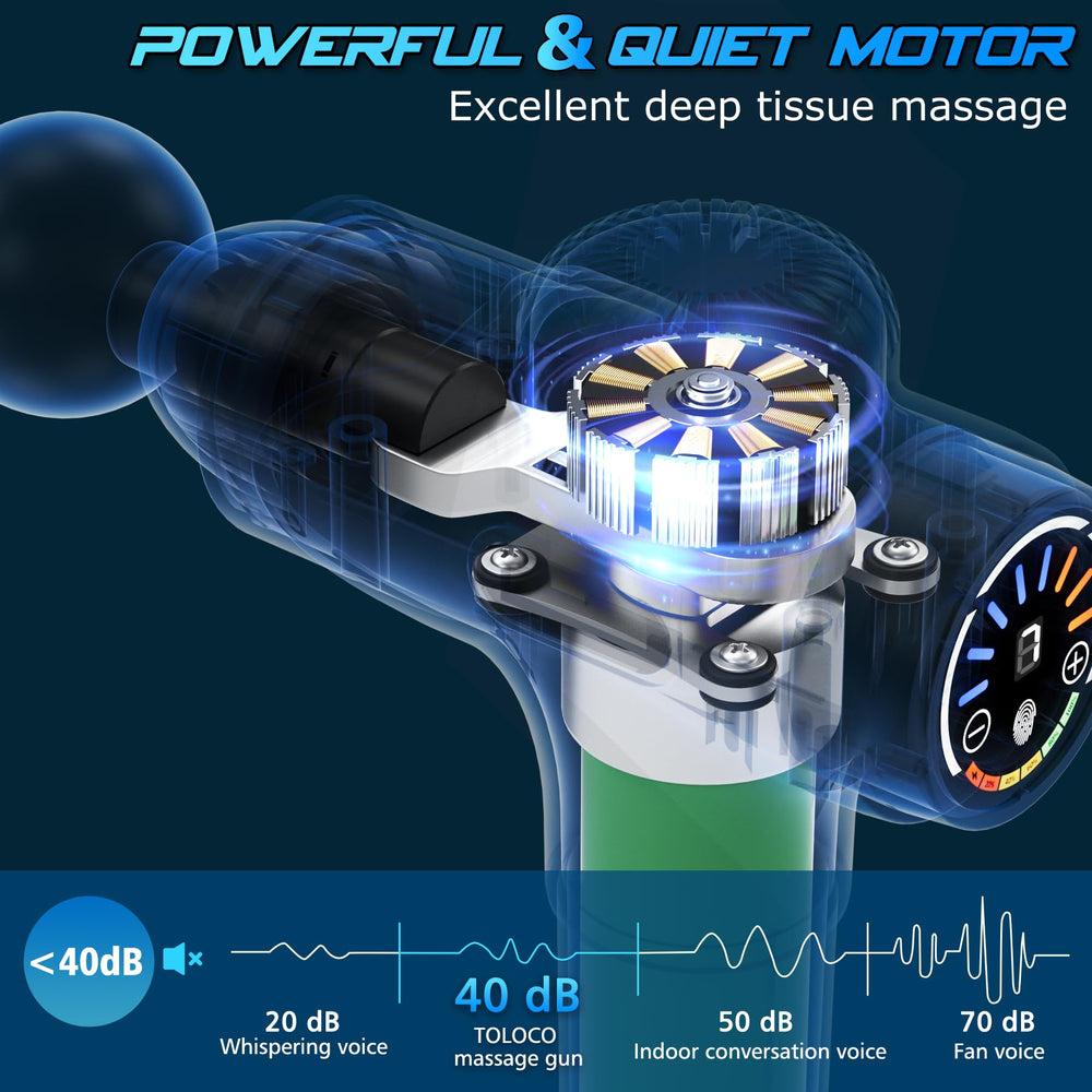 TOLOCO Massage Gun quiet design for discreet sessions