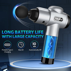 TOLOCO Massage Gun quiet motor for distraction-free recovery anywhere.
