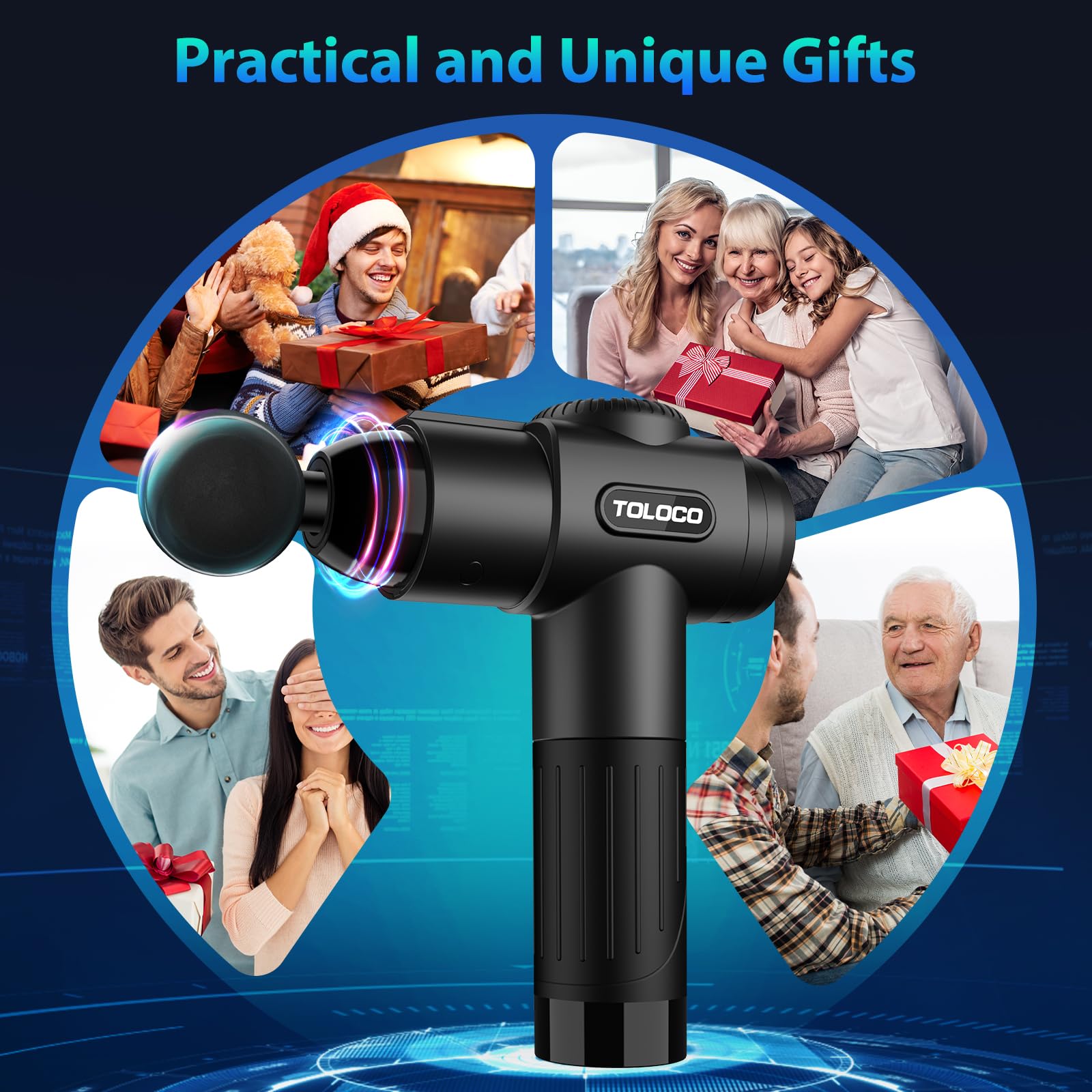 TOLOCO portable cordless design for home, gym, or travel use.