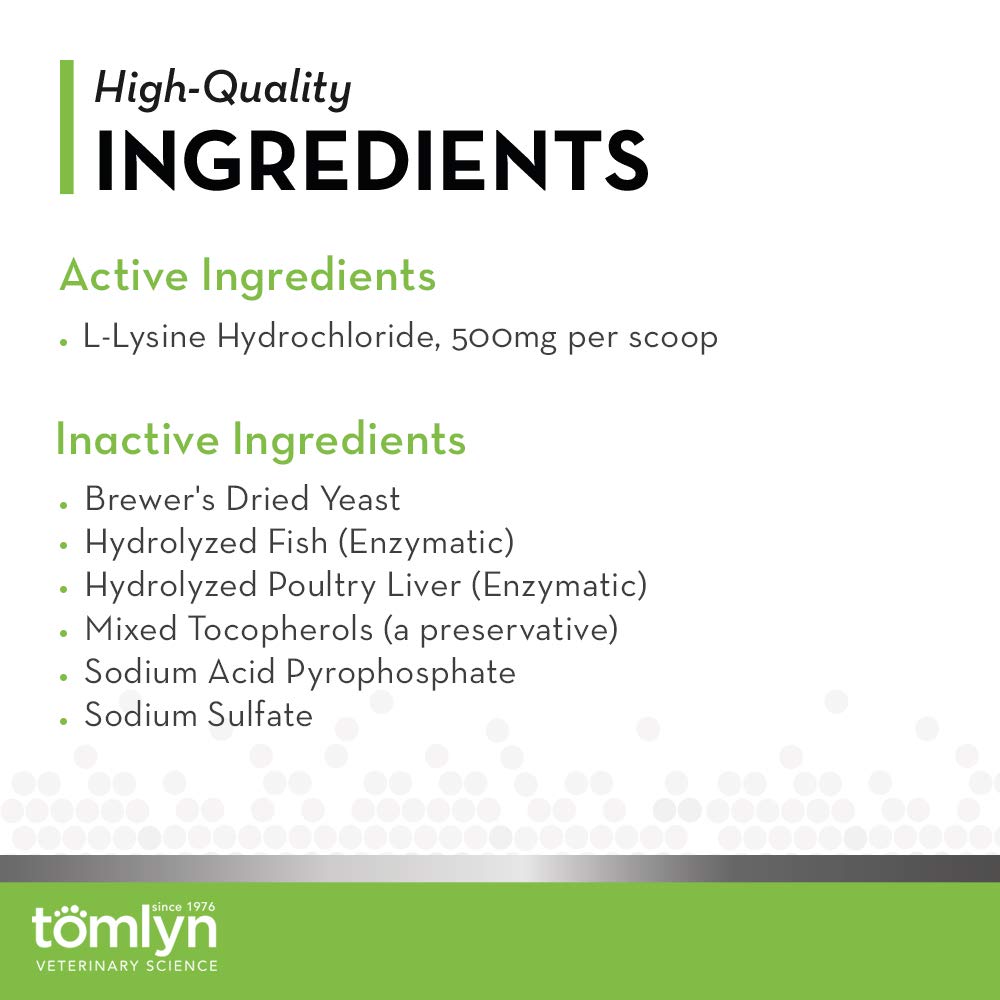Close-up of TOMLYN Lysine powder with fish flavor